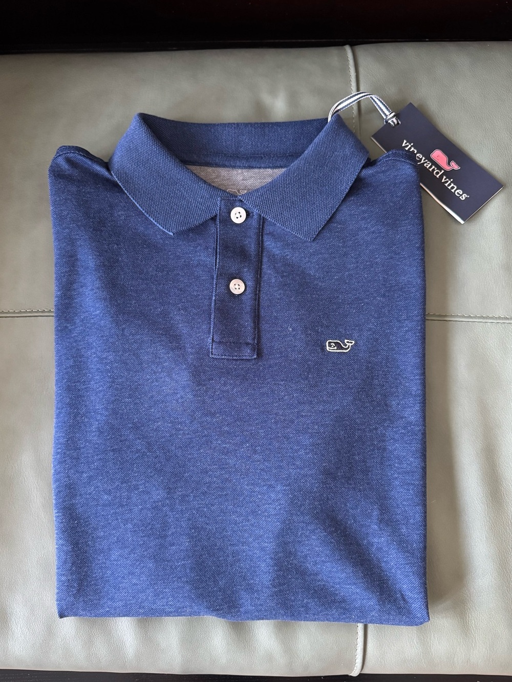Vineyard Vines Boys Edgartown Pique Polo- Navy